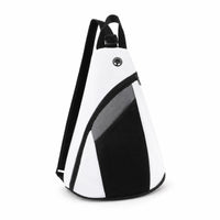 Adjustable Strap Triangle Sling Bag Front Zip Pocket Sling Backpack Textured Panel Chest Daypack Top Grab Loop for Outdoor, Sports