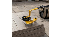 Curved Touch Surface Deck Board Straightener Clamp Style Deck Board Straightening Tool Wheel Base Steel