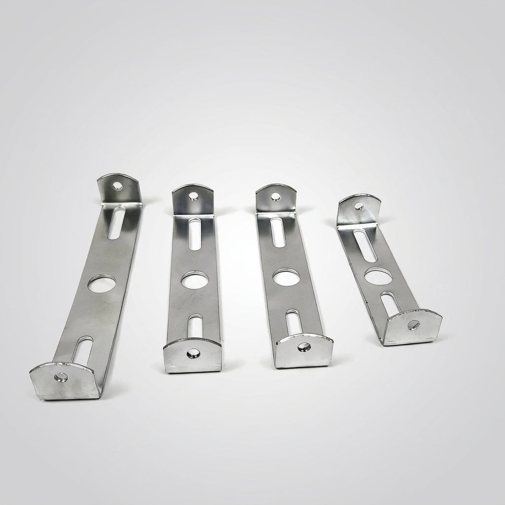 Iron Ceiling Light Bracket for Home Office, Stamping Process Wall Mount Hanging Plate, Straight Bar with Bent Ends, DIY Lighting Fixing Strip