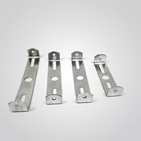 Iron Ceiling Light Bracket for Home Office, Stamping Process Wall Mount Hanging Plate, Straight Bar with Bent Ends, DIY Lighting Fixing Strip