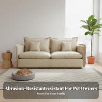 3-Seater Sofa Modern Nordic Design 3-Seater Fabric Settee abrasion Resistant Living Room Furniture for Pet Owners, Small Apartment Dwellers