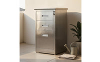 Lockable Steel Filing Cabinet Compact Three-Drawer Steel Cabinet Floor-Standing