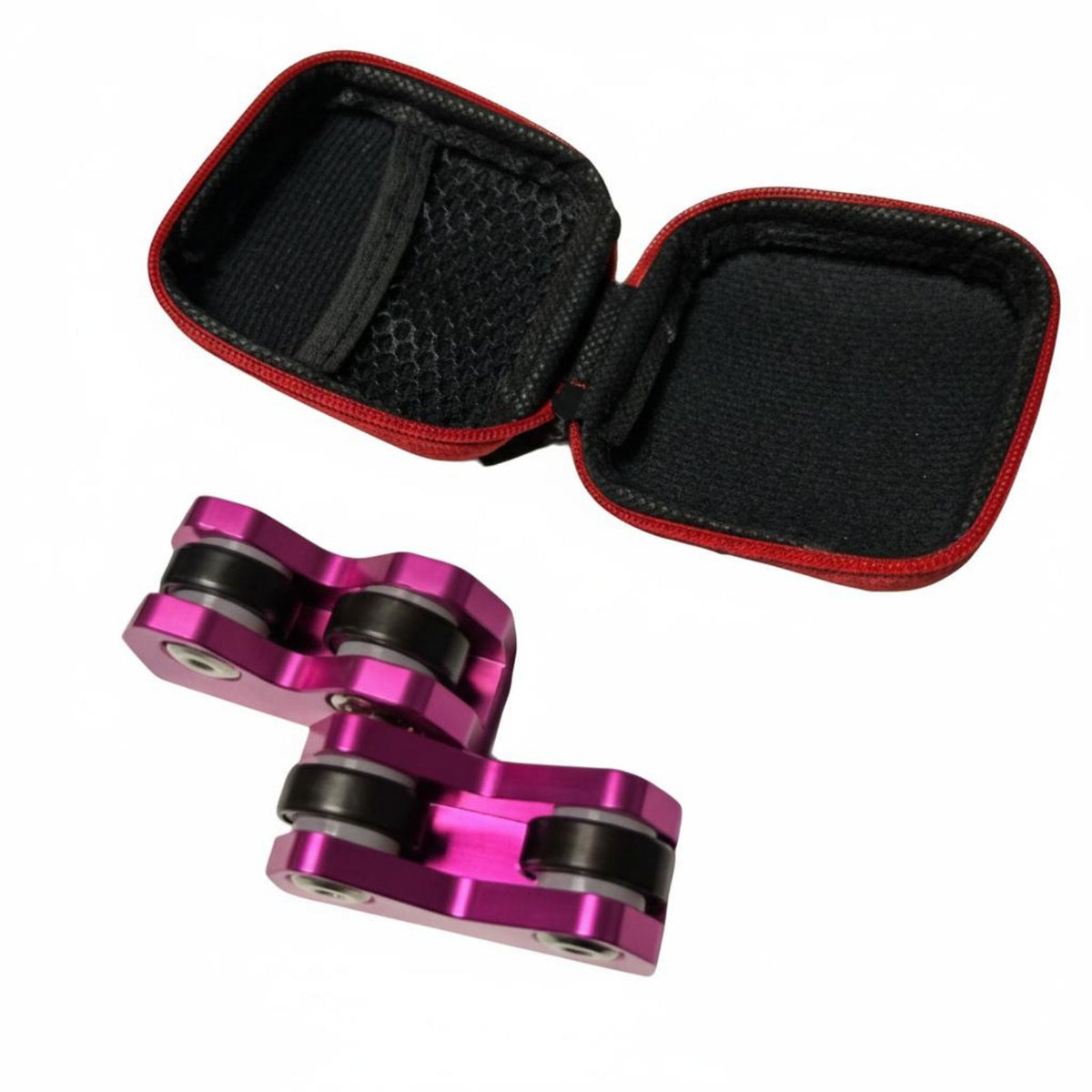 2 Pieces High Precision Measurement Aluminum Cue Straightener Tool Effortless Rolling Bearings Pool Cue Straightness Checker Double-Wheel