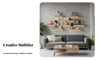 configurable Geometric Shelf Space-Saving Display Rack Easy to Install DIY Assembly for Homeowners