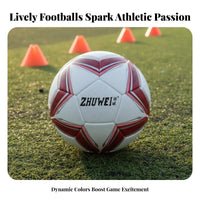 Wear-Resistant Training Soccer Ball Burst-Proof Laminated Soccer Ball Long-Lasting for Teenagers, Adults, School Sports, Match Play