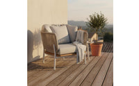 Rattan Lounge Set Sun Protection Wicker Sofa Set Garden Sectional Sofa Woven Design Cushioned Seats for Terrace, Courtyard