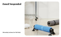 Heavy Duty Suction Cup Foam Roller Textured Muscle Roller with Stand Massage Tool for Stretching Practitioners, Athletes, Home Gym