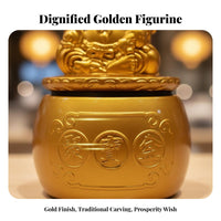 Wealth Deity Statue Alloy Cai Shen Statue Cai Shen Figurine for Shopkeepers, Business Owners, Store Opening, Office, Front Desk