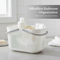 Thickened Imitation Rattan Portable Storage Basket for Bathroom, Dorm, and Sundries