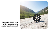 2 Pieces 12T 14T Derailleur Pulleys Effortless Shifting Rear Derailleur Pulley Wheels Guide Wheel Set High Performance