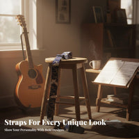 Electric Bass Guitar Strap Wide Compatibility Acoustic Electric Guitar Strap Unique Patterns Woven Instrument Belt for Guitarists, Adults, Stage, Home