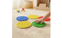 4 Pieces Textured Sensory Massage Pad Silicone Sensory Disc Stimulating Mat Soft for Toddlers