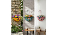 Wall-Mounted Iron Umbrella Planter Compact Umbrella Planter Vintage Whimsical for Gardeners, Balcony, Patio