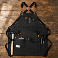 Adjustable Aprons for Men, Thickened Canvas Tool Apron, Multi-Pocket Work Apron for Woodworking, DIY Projects