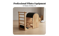 Solid Wood Construction Pilates Ladder Barrel Home Pilates Barrel Core Training Wooden Spine Corrector Machine Improves Posture for Postpartum Women, Adults, Office Workers, Physical Treatment Medical Center, Stretching, Rehabilitation