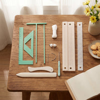 Bookbinding Kit with Waxed Thread Hand-Stitched Bookbinding Tool Kit Notebook Cover Maker Perforated Accurate for Crafters
