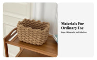 Woven Basket Japanese aesthetic Woven Basket Set Handwoven for Living Room, Students