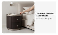 Nordic & design Round Cabinet with X-shaped base Minimalist Design Bedside Table adaptable Nightstand for Interior Designers, homeowners, Parents, Hotel Room, Entryway, Hallway