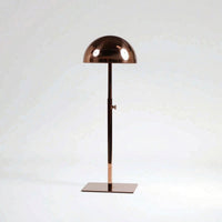 Stainless Steel Hat Display with Dome Top Freestanding Hat Display Stand Upright Counter Stand Adjustable for Collectors