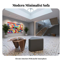 Minimalist cubist Sofa and Armchair Comfortable Backrest Reception Seating Modern Design business Furnishing for Interior Designers, Clients, Lobby