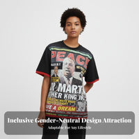 Retro Design Streetwear Graphic Tee Loose Fit Streetwear Short Sleeve Tee Soft & Comfortable Vintage Design Print T-Shirt Breathable Material for Women, Young Adults, History Enthusiasts, Street Fashion, Daily Wear, Concerts, Parties