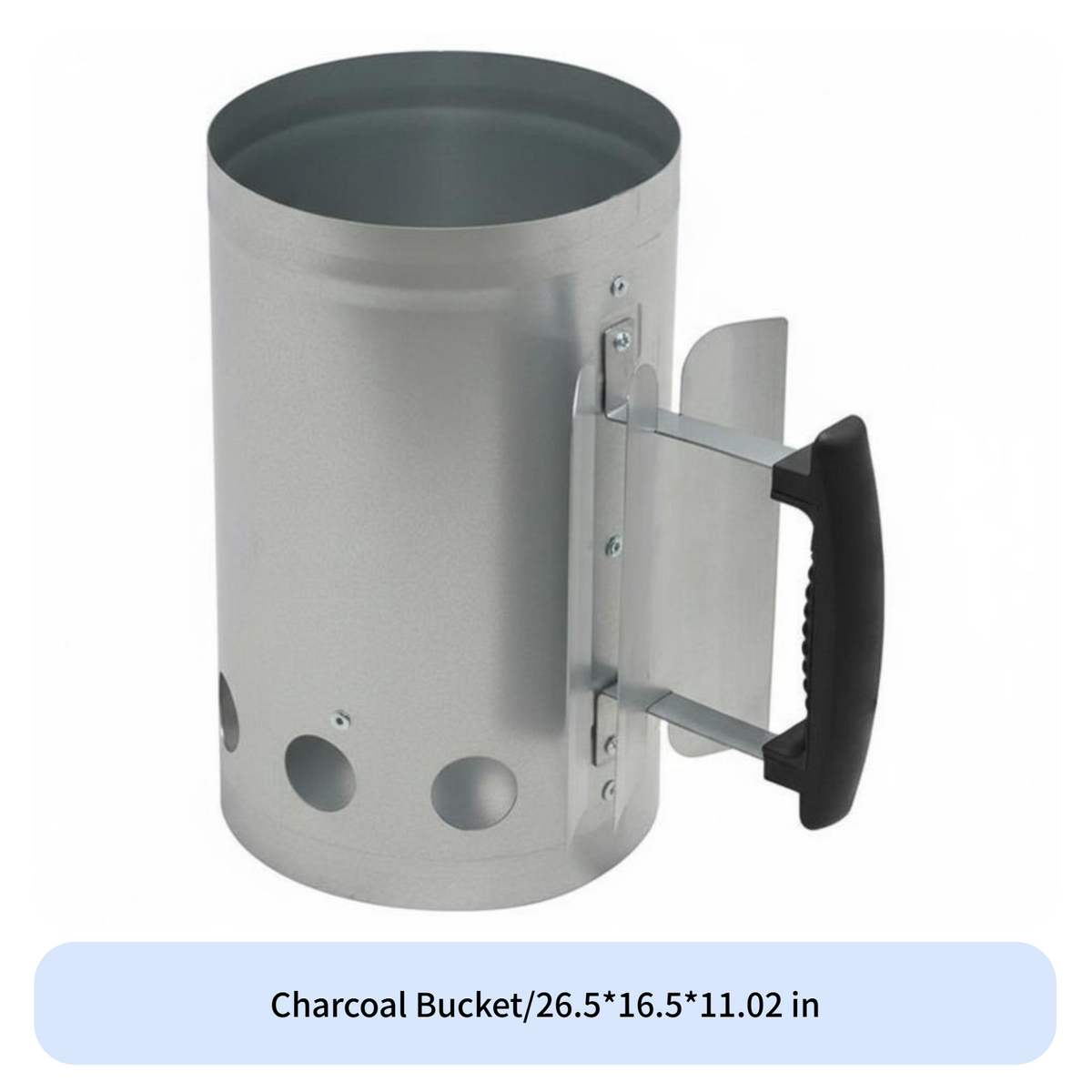 Fire Chimney Starter Easy to Use Charcoal Lighting Canister Heavy Duty Sturdy Build for Adults, Picnic, Tailgating, Home Kitchen