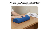 Removable and Washable Cover Semi-Circular Nail Pillow Easy to Clean Manicure Hand Rest Pillow Soft & Comfortable for Manicurists, Travel