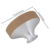 Reduce Sound Felt-Covered Saxophone Mute Silver-Colored Saxophone Mute Cylindrical Neck Opening Sax Bell Cover Tapered