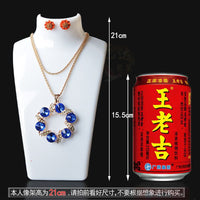 Acrylic Jewelry Necklace Display Bust Stand Mannequin for Pendants and Chains