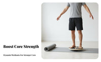Sturdy Wood Construction Wooden Balance Board Non-Slip Surface Wooden Wobble Board 360-Degree Rotation Core Training Disc Floor Friendly for Athletes, Seniors, Kids, Physical Rehabilitation, Home Gym, Office