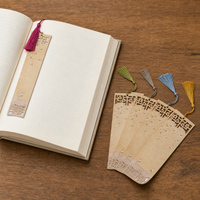Chinese Style Hollowed Xuan Paper Bookmarks with Tassels for DIY Calligraphy and Writing