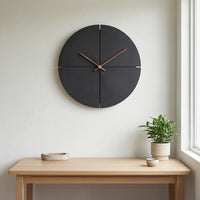 Wall Clock with Wood Hands Modern Minimalist Wall Clock 12 Inch Battery Operated for Living Room, Bedroom