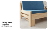 Foldable Design Wooden Frame Pull-expandable Sleeper 2-in-1 Function transformable Loveseat Bed Space-Saving Living Room Furniture Sturdy Construction for Apartment Dwellers, Students, Hosts, Small Spaces, Balcony, Studio