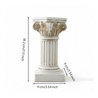 Roman Column Pedestal Ornate Miniature Column Riser Fluted Pillar for Jewelers, Photo Arrangement