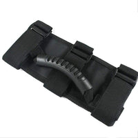 Black Car Roof Grab Handle Woven Textile Interior Grab Handle Textured Grip Finger Grooves