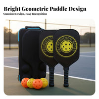 Carbon Fiber Pickleball Paddles Lightweight Pickleball Paddle Set Sports Equipment Non-Slip Grip for Professionals, Tournaments