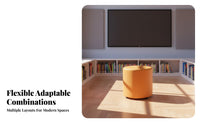 Curved Modular Sofa Irregular Shape Curved Sectional Seating Creative Design Commercial Furniture for Visitors, Adults, Waiting Room, Lobby, Apartment