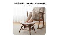 Woven Top Footrest multipurpose Low Padded Seat Comfortable for Bedroom, Balcony