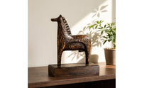 resin Horse Sculpture Abstract Horse Sculpture Textured Ornament for Living Room