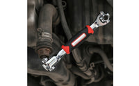 8-in-1 Ratchet Wrench with Rotating Head Double-Ended Ratchet Wrench Pivoting Hand Tool Magnetized for Mechanics, Diyers, Automotive Repair, Tight Confined Areas, Garage