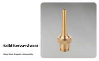 Brass Water Feature Nozzle Easy Installation Straight Stream Water Feature Head Adjustable Jet Nozzle for Landscapers, Outdoor, Garden, Park