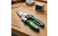 Folding Digital Test Pliers Indicator Lights Test Pen Pliers LED Indicators Foldable Wire Stripper Insulated Handle for Electricians, Electrical Repair