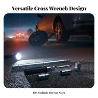Cross Tire Wrench Set Labor-Saving 4-Way Lug Wrench Compact & Portable for Women