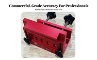 Aluminum Alloy Angled Hole Drilling Jig Metric & Imperial Scale Oblique Hole Long-Lasting Metal Construction for Cabinet Makers, Workshop