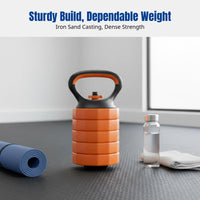 Adjustable Weight Kettlebell for Men, Home Fitness Equipment, Iron Coated, Multi-Functional Non-Slip Handle