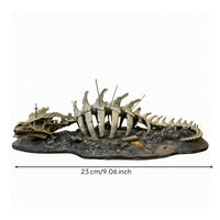 Skeletal Aquarium Dragon Skeleton Resin Dragon Skeleton Ornament Small-Scale Aquarium Skull Statue Irregular Base