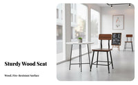Simple Design Industrial Design Side Chair Sturdy Construction Restaurant Seat Commercial-Grade Seating Furniture Easy to Clean for Cafe Owners, Homeowners, Dining Room, Eatery, Kitchen, Balcony