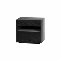 Minimalist design Nightstand with Drawers and Shelf Walnut Finish Single-Drawer End Table with Open Shelf Modern Design Bedroom Furniture Spacious Storage for Homeowners, Renters, Adults, Bedside, Guest Room