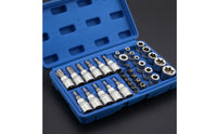 34 Pieces Ratchet Socket Tool Set Socket Tool Set with Case Knurled for Home Handymen, Vehicle Maintenance, Workshop, Home Repair