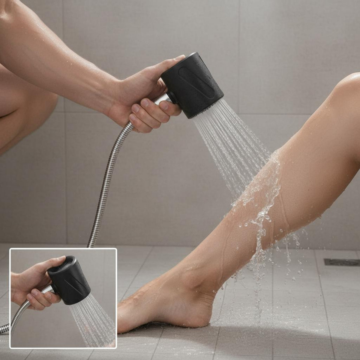 Large Flow Circular Shower Head Non-Clogging Nozzles Massage Shower Head Easy Installation for Hotel, Gym, Rental